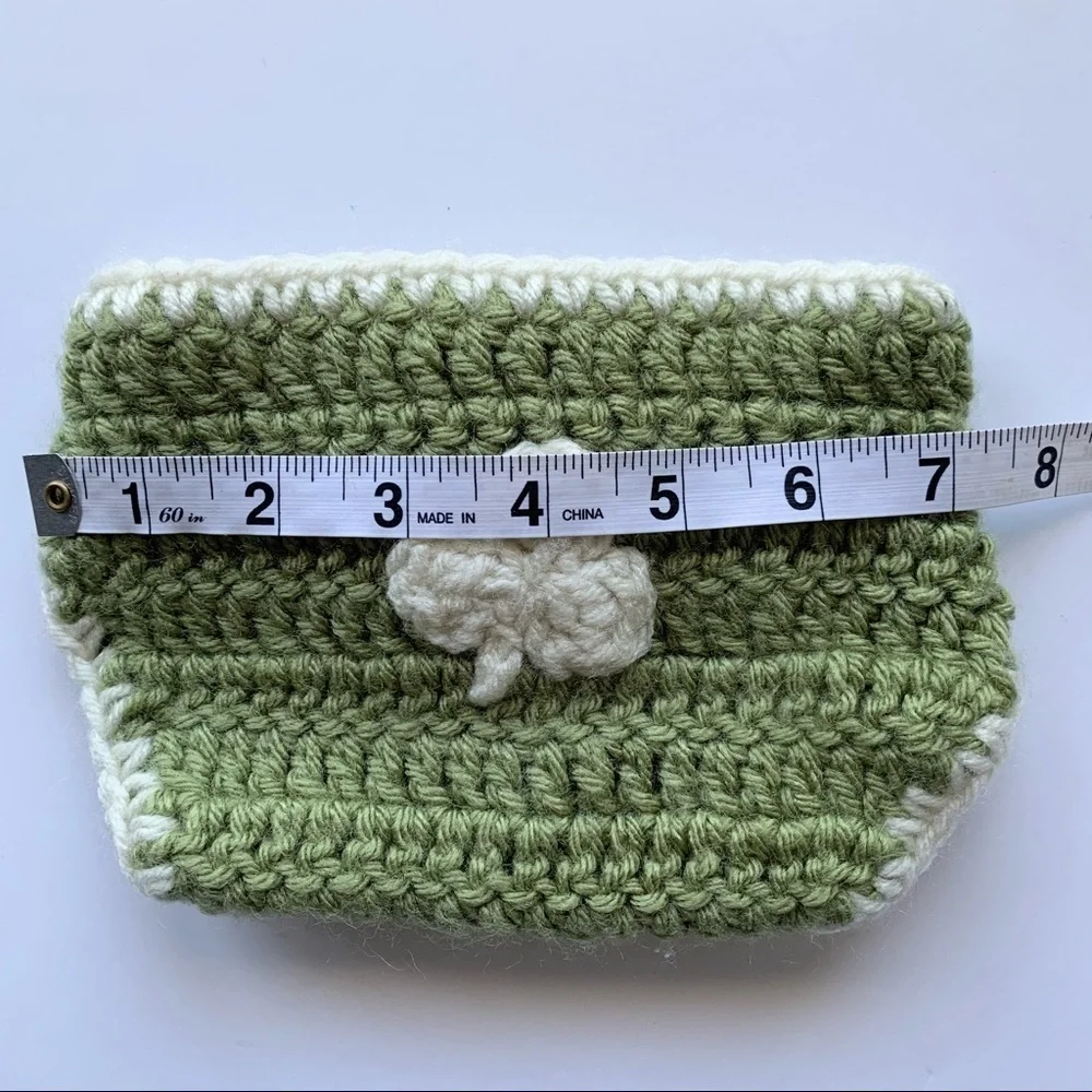 Knit Four Leaf Clover Diaper Cover